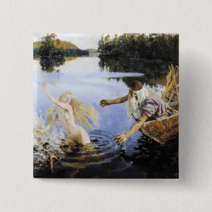 Akseli Gallen-Kallela - Aino Myth 2 Inch Square Button