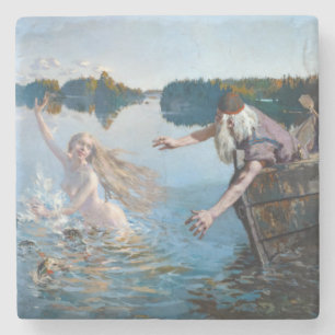 Akseli Gallen-Kallela - Aino Triptych Stone Coaster