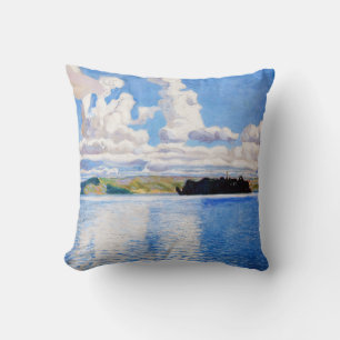 Akseli Gallen-Kallela - Cloud Towers Throw Pillow
