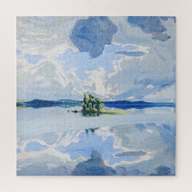 Akseli Gallen-Kallela - Clouds above a Lake Jigsaw Puzzle (Vertical)