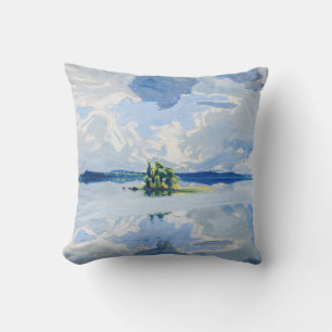 Akseli Gallen-Kallela - Clouds above a Lake Throw Pillow