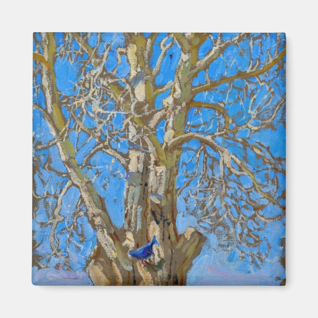 Akseli Gallen-Kallela - Crack Willow and Blue Bird Magnet (Front)