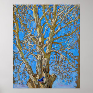 Akseli Gallen-Kallela - Crack Willow and Blue Bird Poster