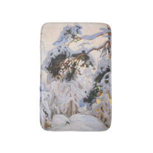 Akseli Gallen-Kallela - Forest in Winter Bath Mat