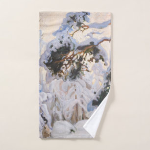 Akseli Gallen-Kallela - Forest in Winter Bath Towel Set