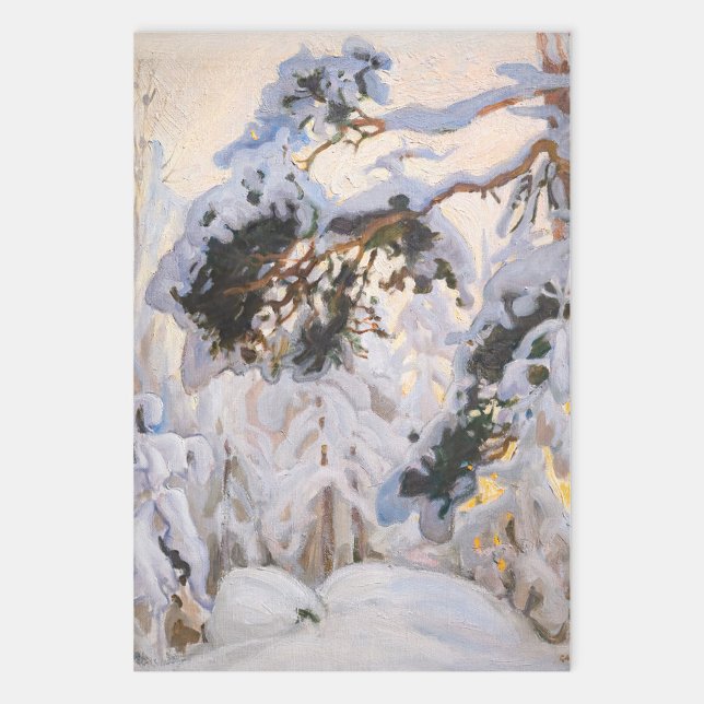 Akseli Gallen-Kallela - Forest in Winter Wrapping Paper Sheet (Creator Uploaded)