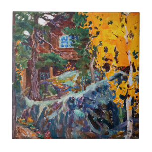 Akseli Gallen-Kallela - Kalela in Autumn Tile