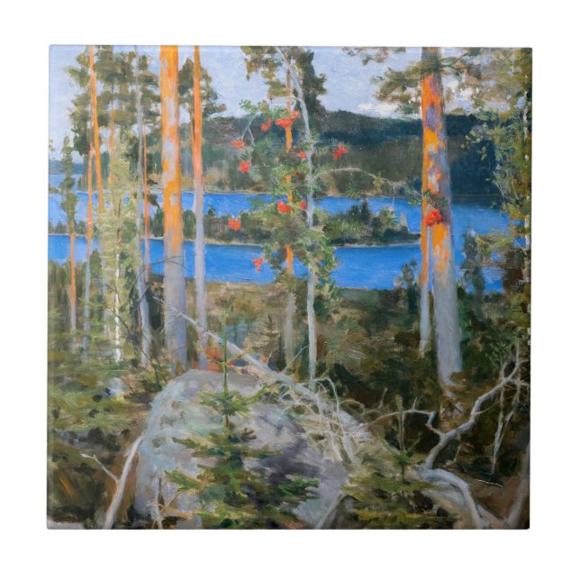 Akseli Gallen-Kallela - Lake in the Wilderness Tile (Front)