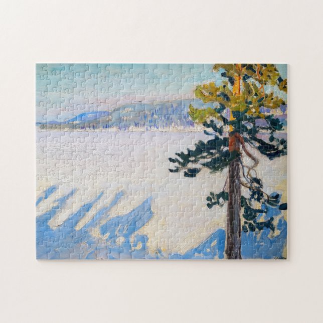 Akseli Gallen-Kallela - Lake Ruovesi in Winter Jigsaw Puzzle (Horizontal)