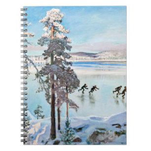 Akseli Gallen-Kallela - Skaters near Kalela Shore Notebook