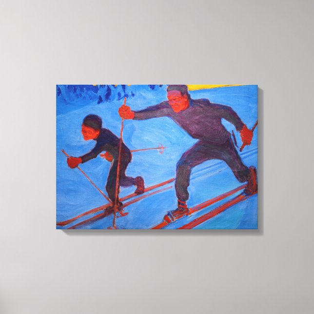 Akseli Gallen-Kallela - Skiers Canvas Print (Front)