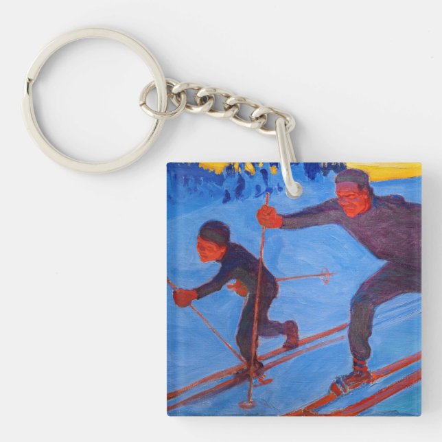 Akseli Gallen-Kallela - Skiers Keychain (Front)