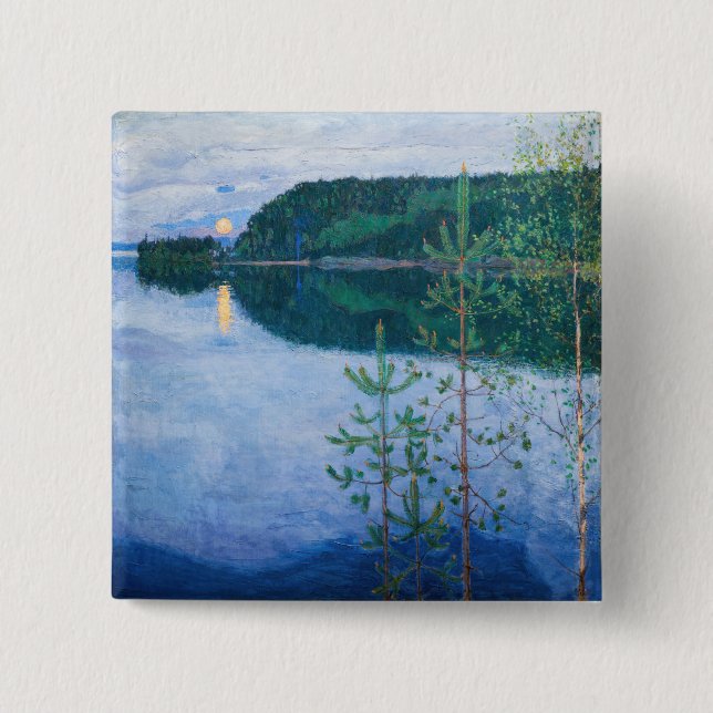Akseli Gallen-Kallela - Spring Night 2 Inch Square Button (Front)