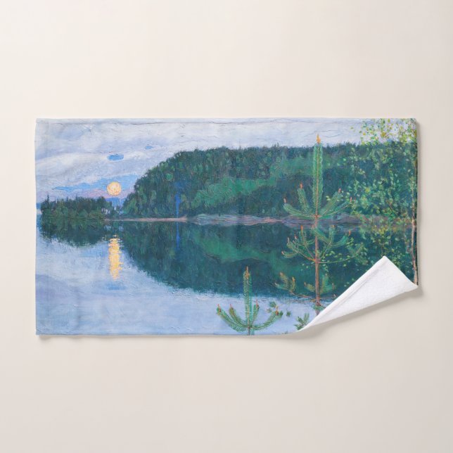 Akseli Gallen-Kallela - Spring Night Bath Towel Set (Hand Towel)