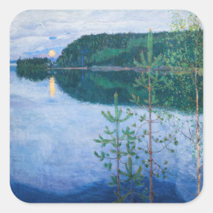 Akseli Gallen-Kallela - Spring Night Square Sticker