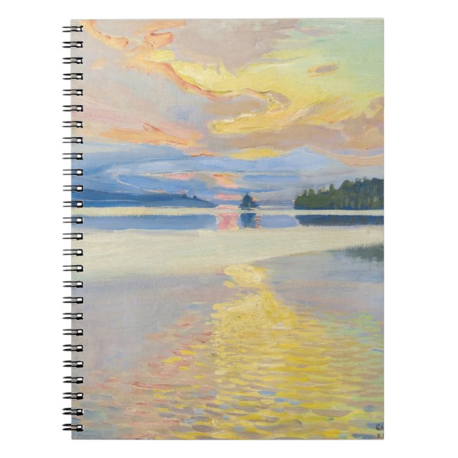 Akseli Gallen-Kallela - Sunset over Lake Ruovesi Notebook (Front)