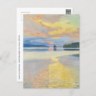 Akseli Gallen-Kallela - Sunset over Lake Ruovesi Postcard