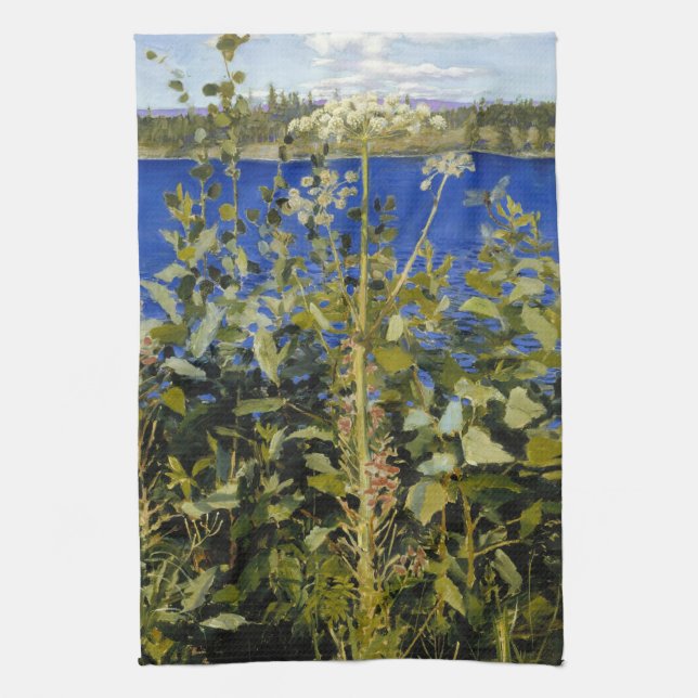 Akseli Gallen-Kallela - Wild Angelica Kitchen Towel (Vertical)