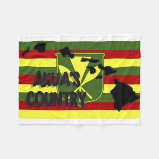 Akua's Country Kanaka Maoli Flag Fleece Blanket