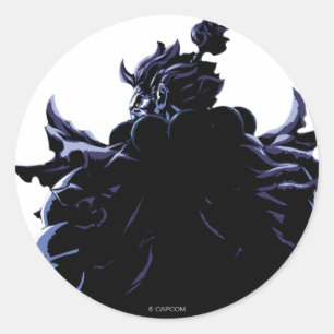 Akuma Back 2 Classic Round Sticker
