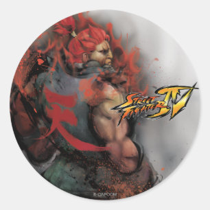 Akuma Back Classic Round Sticker