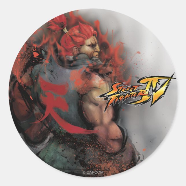 Akuma Back Classic Round Sticker (Front)