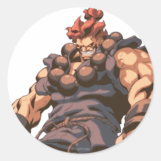 Akuma Medium Shot Classic Round Sticker (Front)