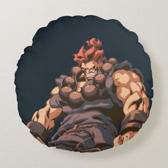 Akuma Medium Shot Round Pillow (Front)