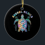 Akumal, Mexico, Sea Turtle Ceramic Ornament<br><div class="desc">This Akumal sea turtle apparel is the perfect gift for that special someone close to you. This fun vintage turtle clothing is the perfect birthday present and surprise gift.</div>