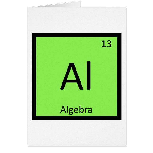 Al - Algebra Math Chemistry Periodic Table Symbol (Front)
