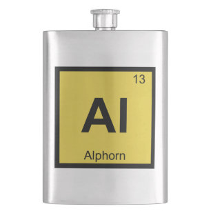 Al - Alphorn Music Chemistry Periodic Table Symbol Hip Flask