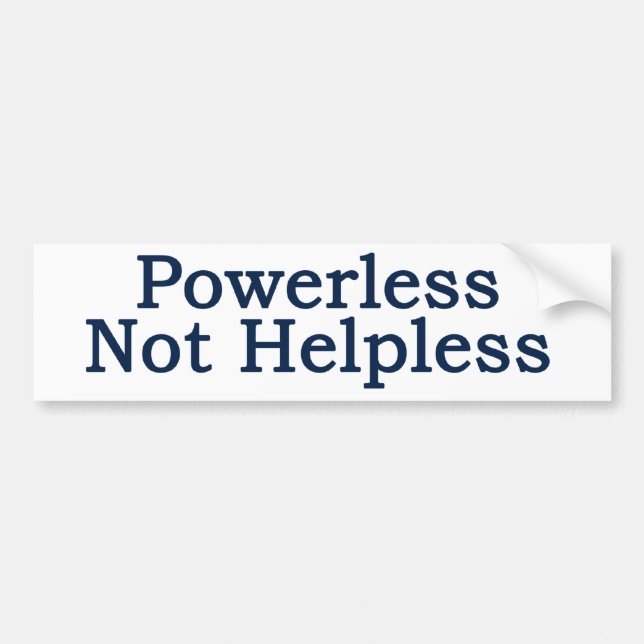 Al-anon - Powerless, Not Helpless Bumper Sticker (Front)
