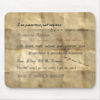 Al-anon Slogans Motivational Mousepad