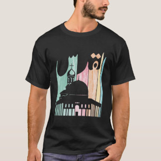 Al-Aqsa Mosque Jerusalem Palestine retro القدس T-Shirt