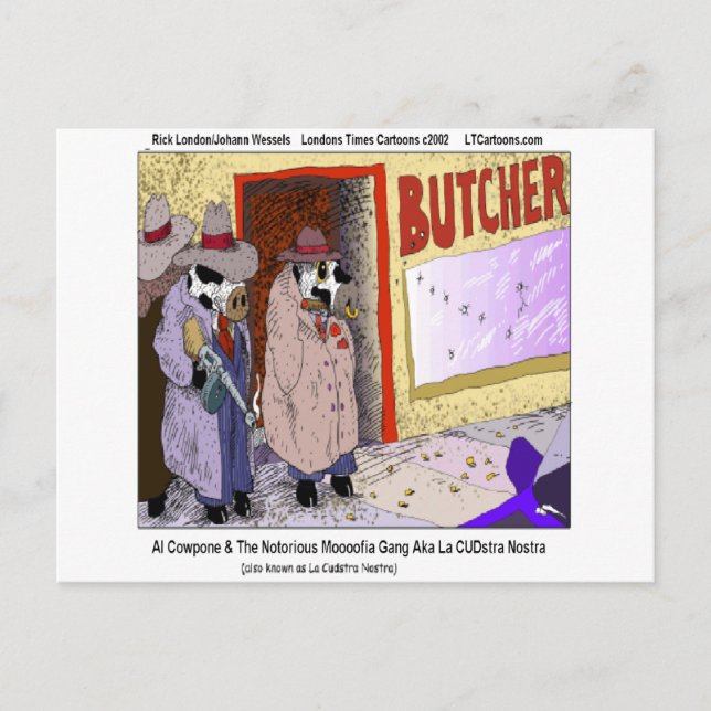 Al Cowpone & The Moofia Gang Funny Cows Postcard (Front)