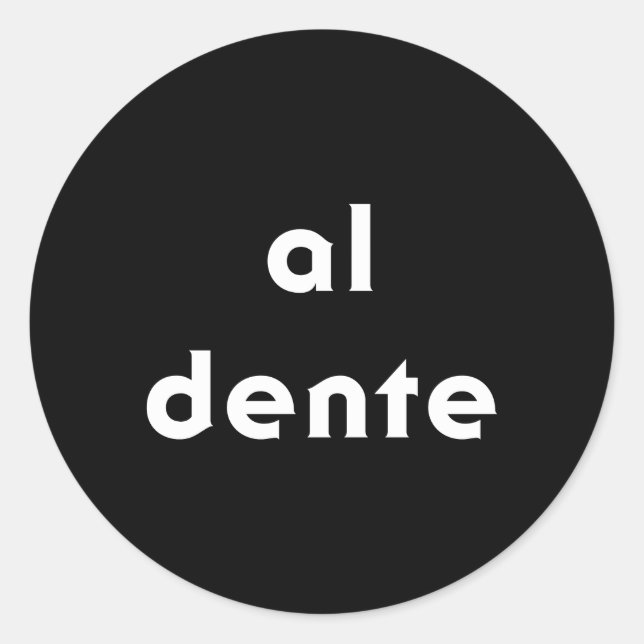 Al Dente Pasta Classic Round Sticker (Front)