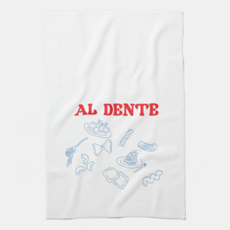 Al Dente Red and Blue Kitchen Towel