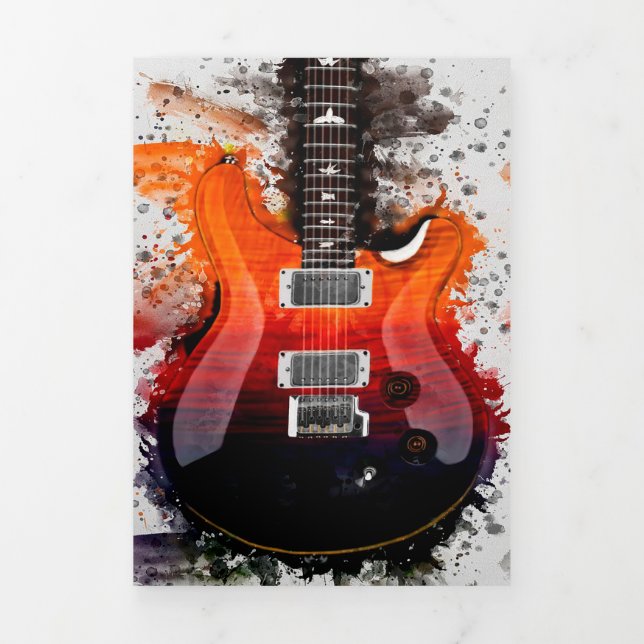 Al Di Meola Guitar | Pop Music | Music Lover  Tri-Fold Announcement (Cover)