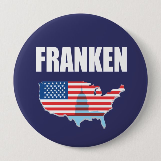 AL FRANKEN Election Gear 4 Inch Round Button (Front)