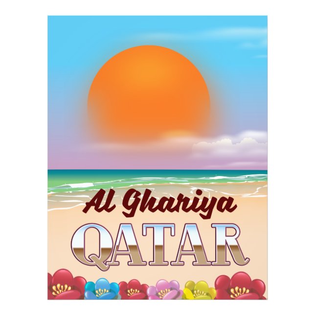Al Ghariya Qatar beach poster (Front)