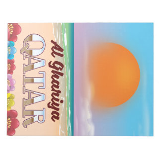 Al Ghariya Qatar beach poster Notepad