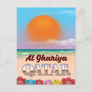 Al Ghariya Qatar beach poster Postcard