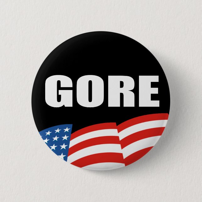 AL GORE Election Gear 2 Inch Round Button (Front)