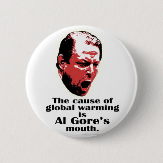 Al Gore Global Warming Black 2 Inch Round Button