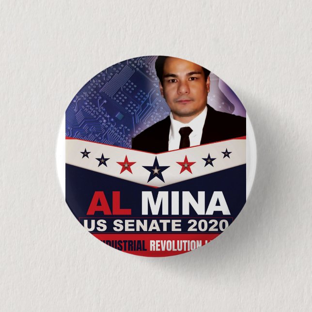 Al Mina US Senate Merchandise 1 Inch Round Button (Front)