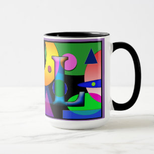 "AL" monogram coffee mug 15 oz