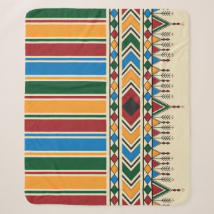 Al-Qatt Al-Asiri inspired geometric pattern. Sherpa Blanket