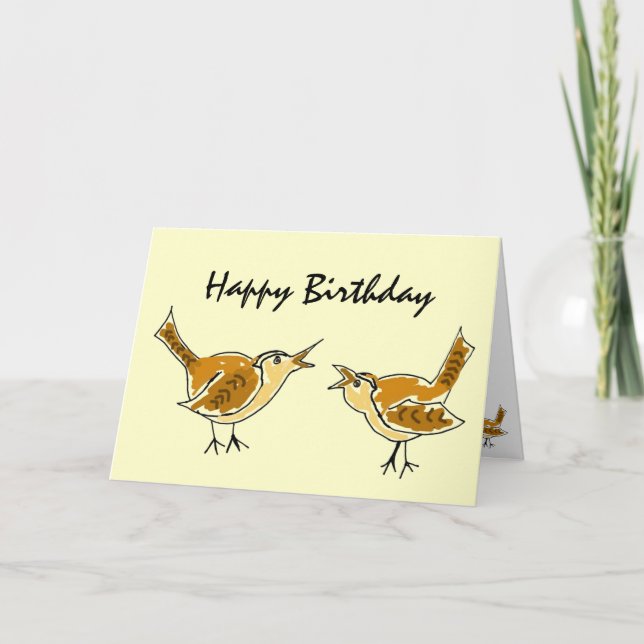 AL- Wren Bonne carte d'anniversaire (Devant)