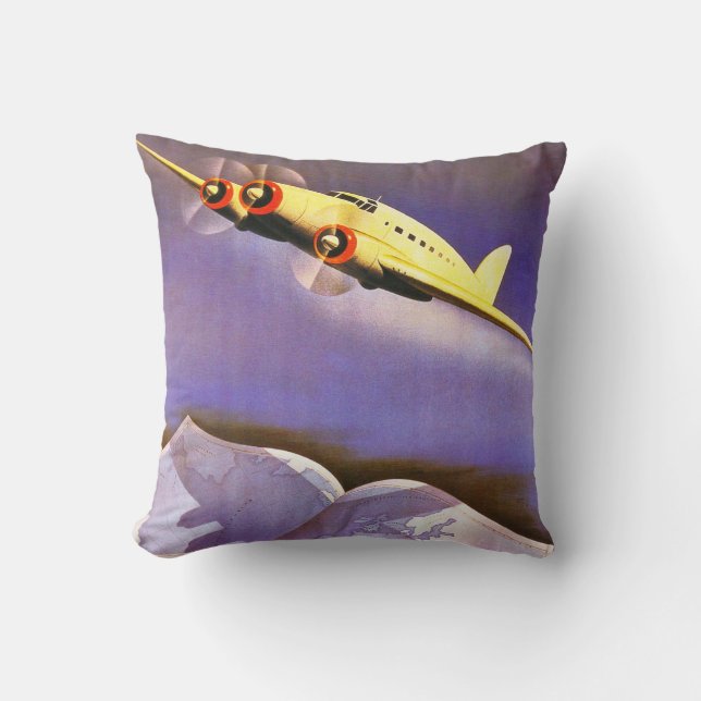 Ala Littoria Throw Pillow (Front)