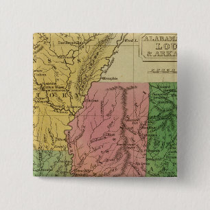 Ala, Miss, La, Ark 2 Inch Square Button